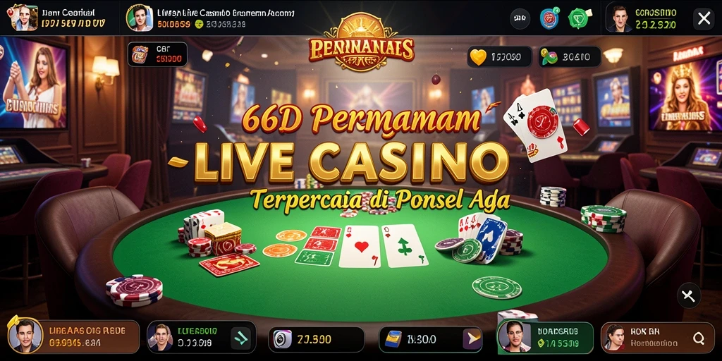 Tampilan gameplay Live Casino yang menarik dan interaktif.