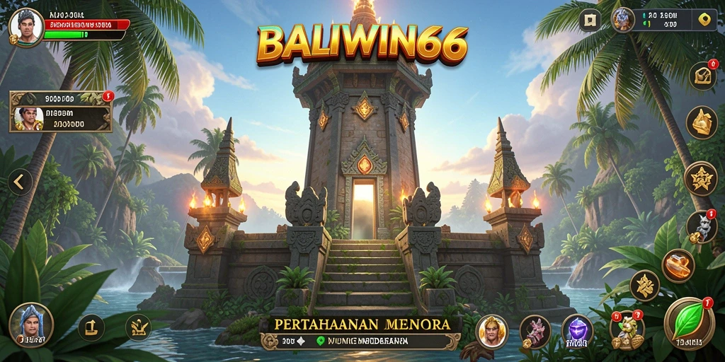 Tampilan gameplay seru dalam BALIWIN66 dengan strategi Tower Defense.