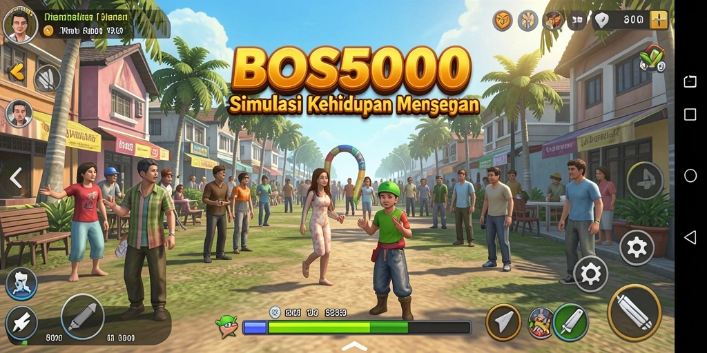 Tangkapan layar menunjukkan pengalaman bermain simulasi yang mendalam.