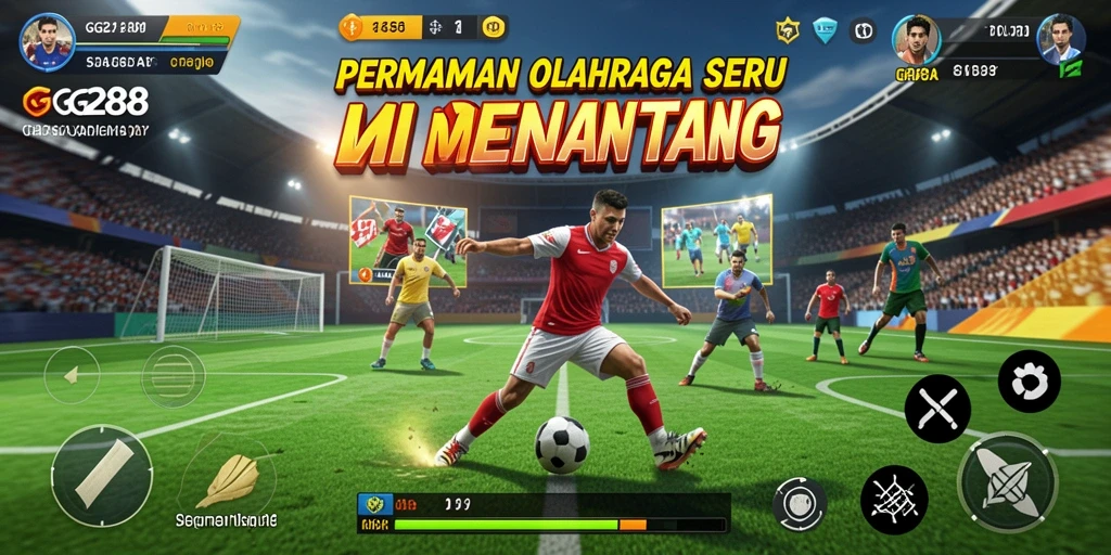 Tangkapan layar gameplay GG288 menunjukkan aksi olahraga yang seru.