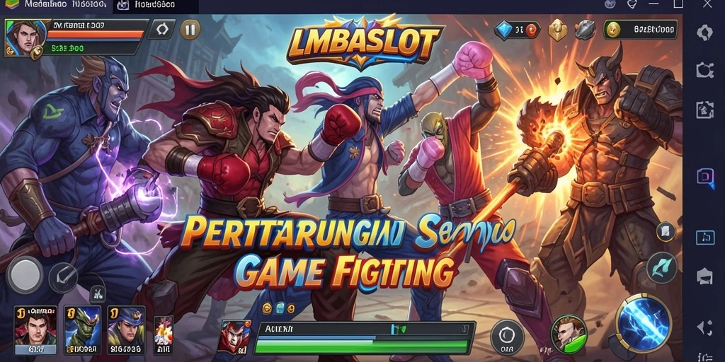 Tampilan menegangkan dari gameplay pertarungan LMBASLOT.