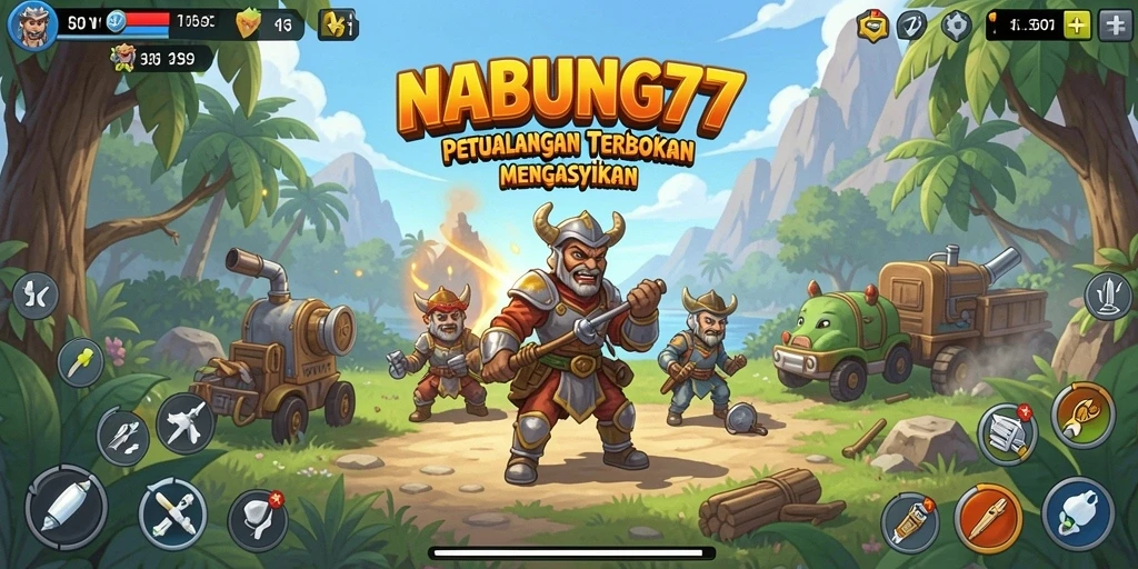 Tangkapan layar NABUNG77 menampilkan petualangan seru di dunia terbuka.