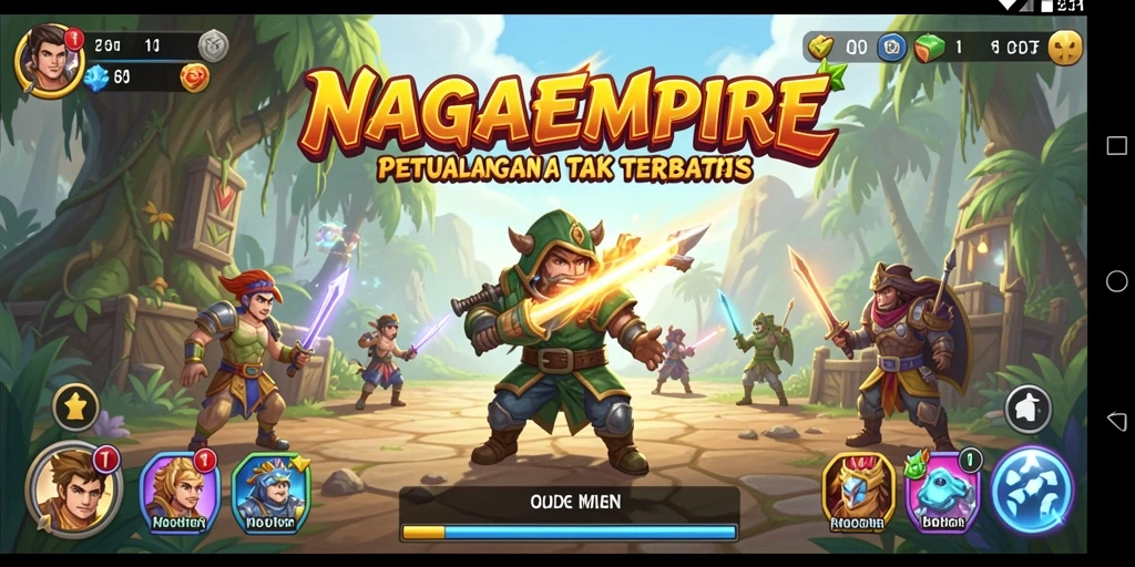 Tampilan gameplay seru di dunia NAGAEMPIRE dengan petualangan yang mendebarkan.