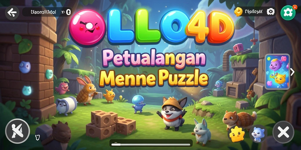 Screenshot OLLO4D menampilkan gameplay puzzle yang seru dan menantang.