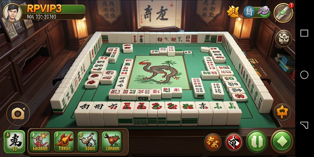 Tampilan gameplay RPVIP3 yang menarik dengan grafis Mahjong.
