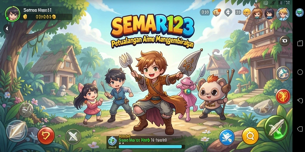 Tampilan gameplay SEMAR123 yang menakjubkan dengan karakter anime yang hidup.