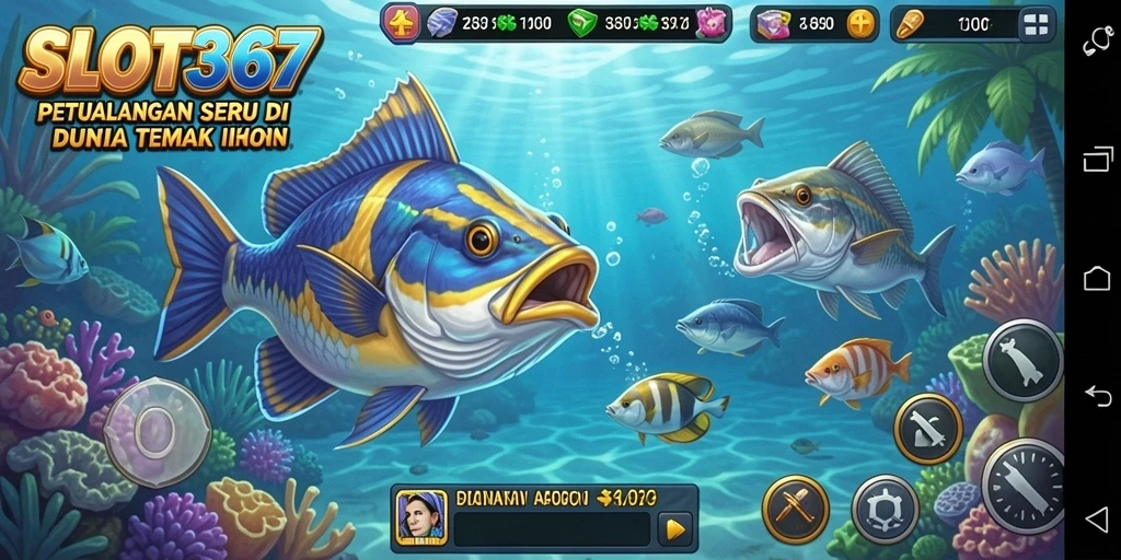 Tampilan layar dari game Tembak Ikan SLOT367 yang penuh aksi.