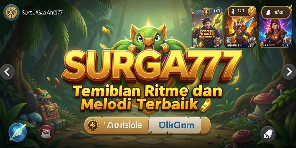 Tampilan gameplay yang menarik dari SURGA77 dengan berbagai fitur musik.