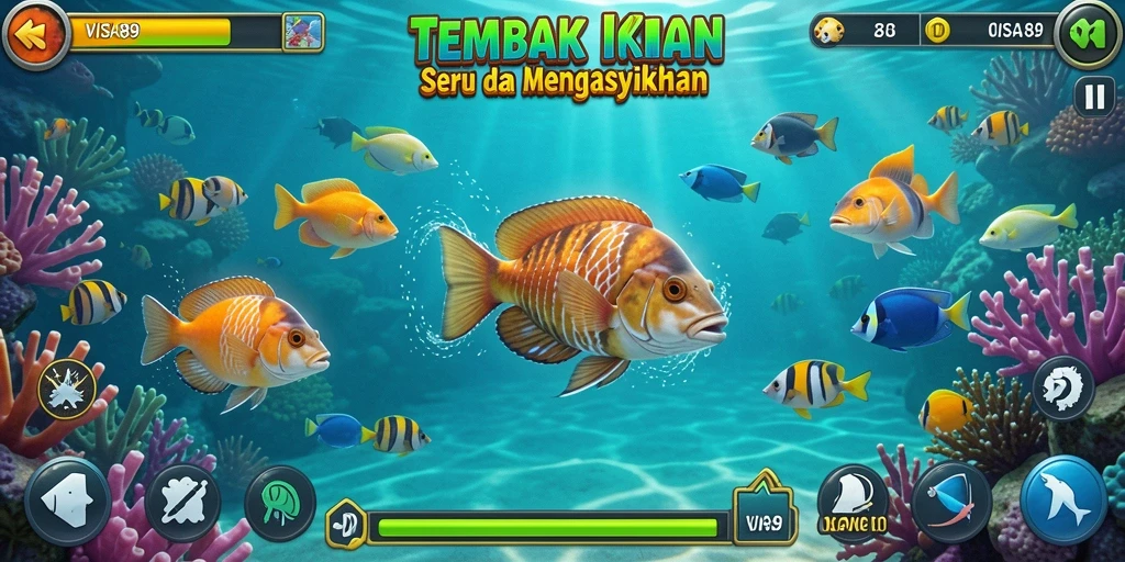 Tampilan gameplay Tembak Ikan yang mengasyikkan dalam VISA89.